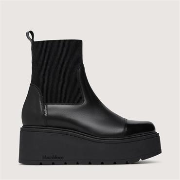 Marco Moreo Vale Stretch Toe Cap Boot - Black Leather